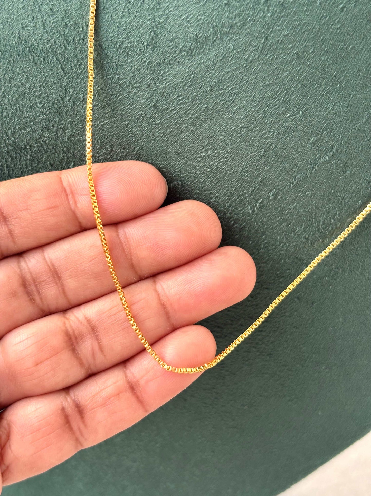 Gold-Plated Box Chain 17 Inches