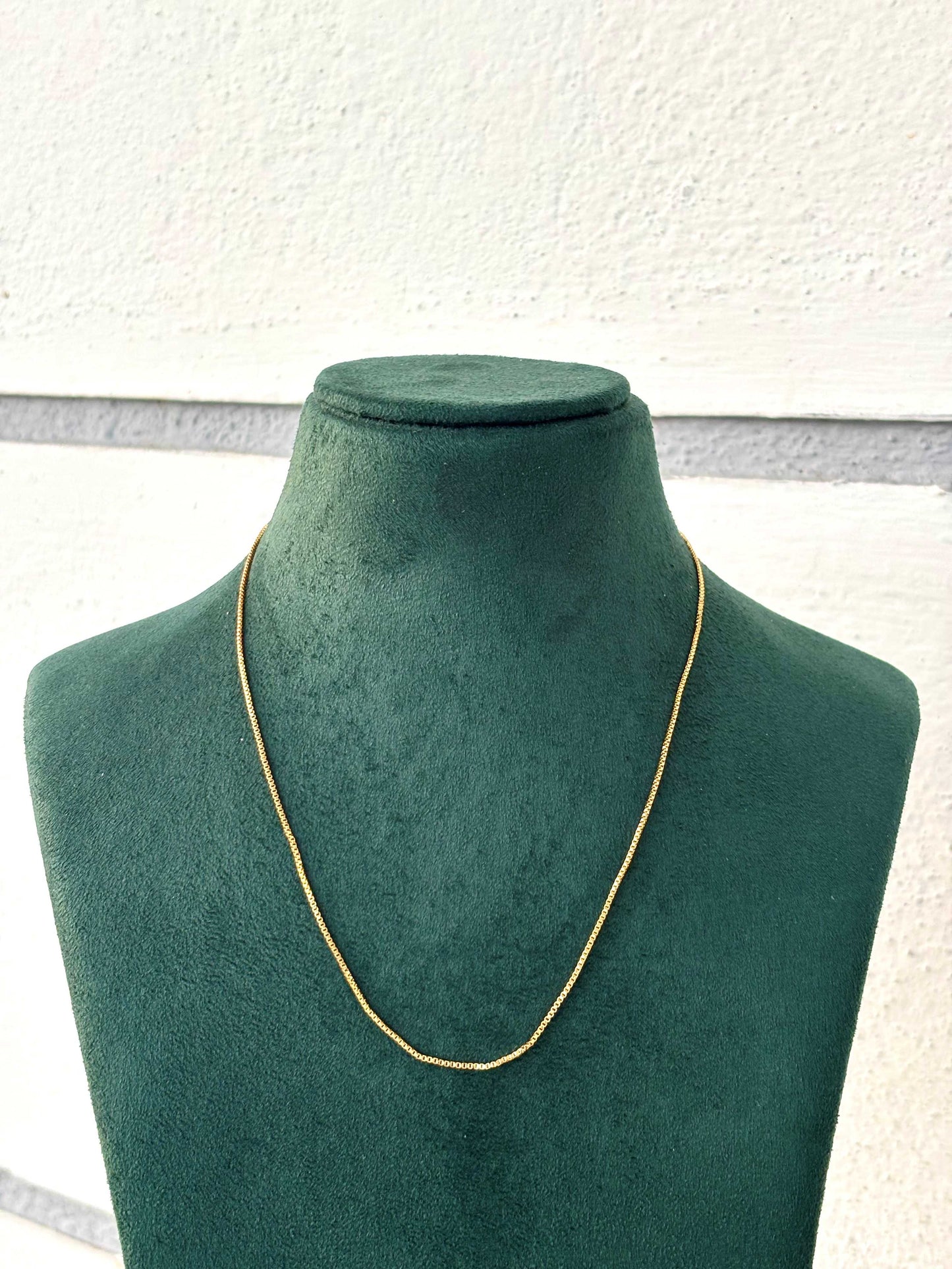 Gold-Plated Box Chain 17 Inches