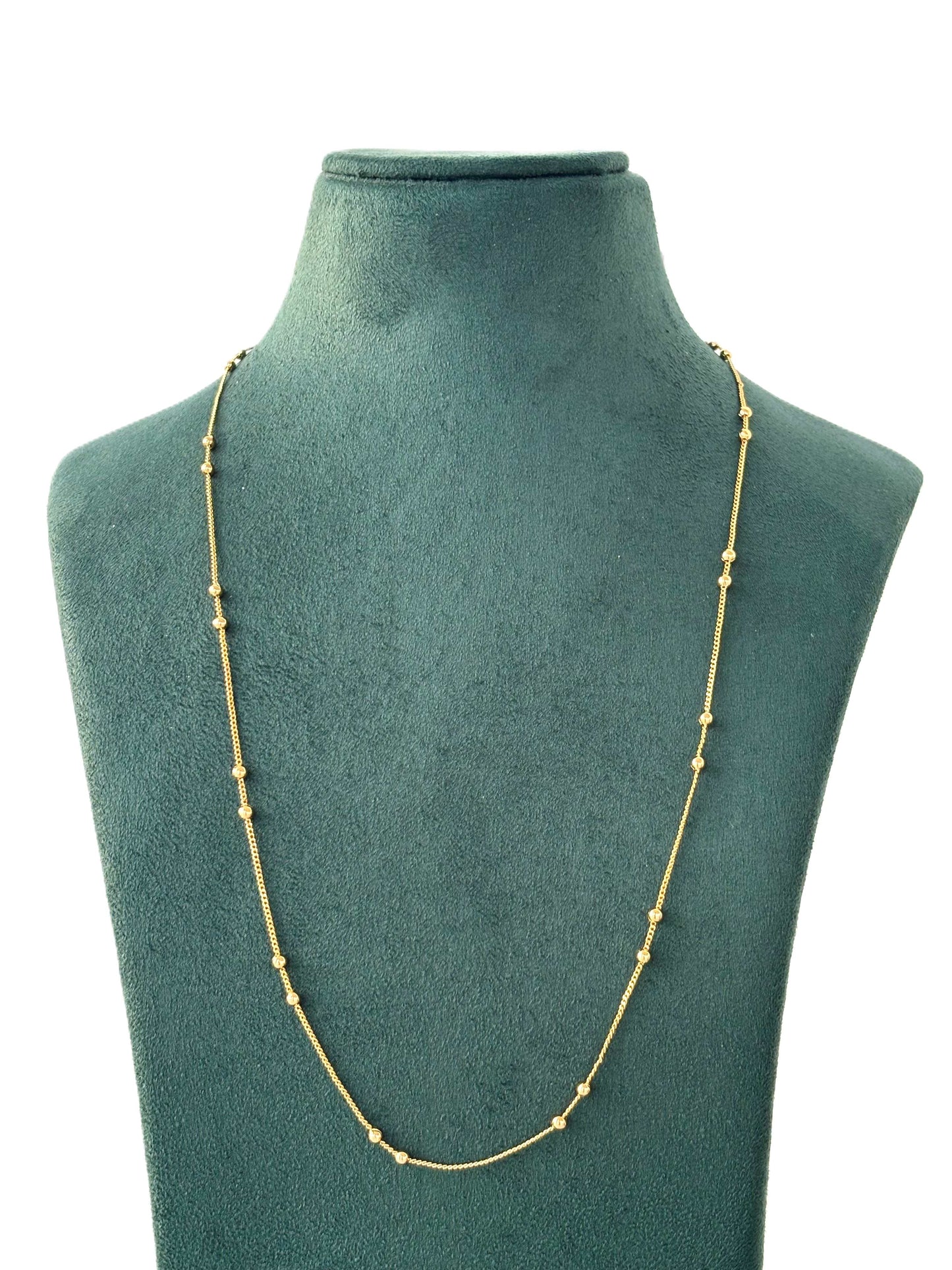 Polished Bead Gold-Plated Chain