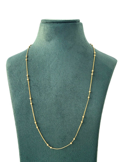 Polished Bead Gold-Plated Chain