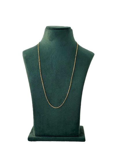 Textured Tiny Bead Gold-Plated Chain