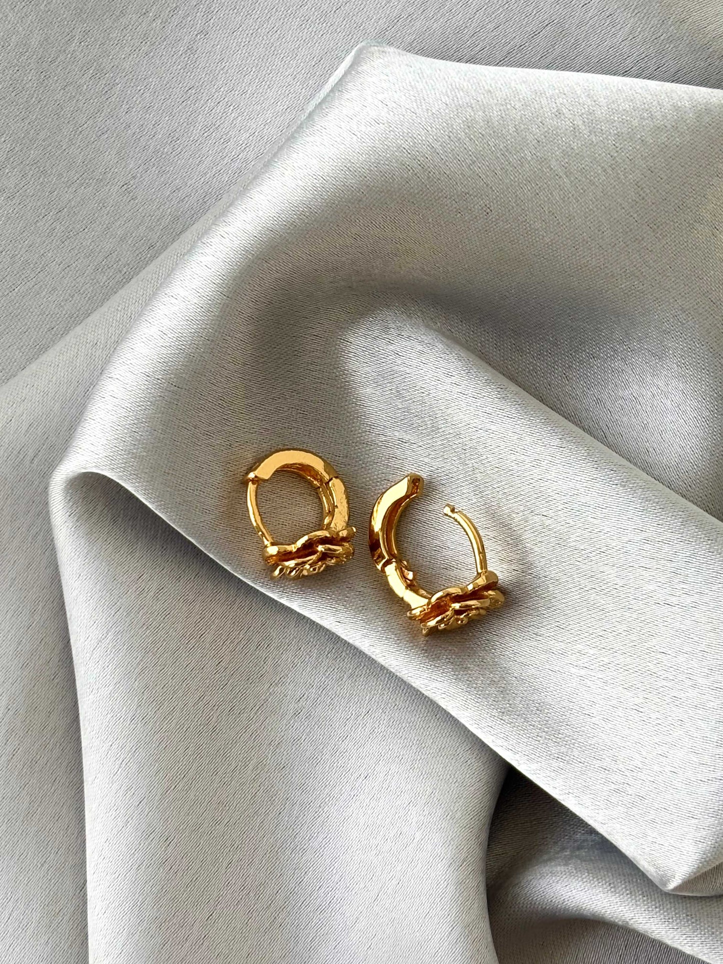 Intricate Floral Bloom Gold-Plated Studs