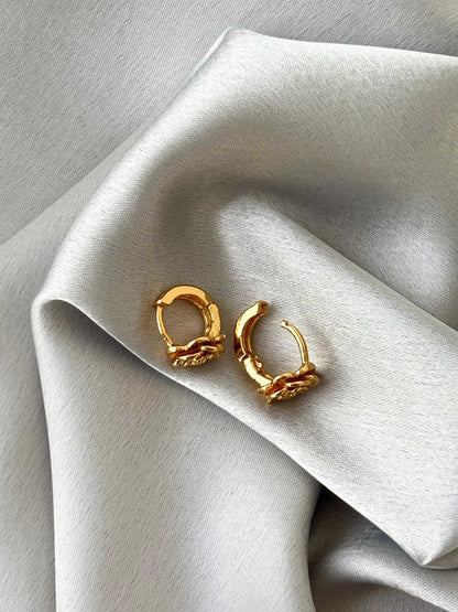 Intricate Floral Bloom Gold-Plated Studs