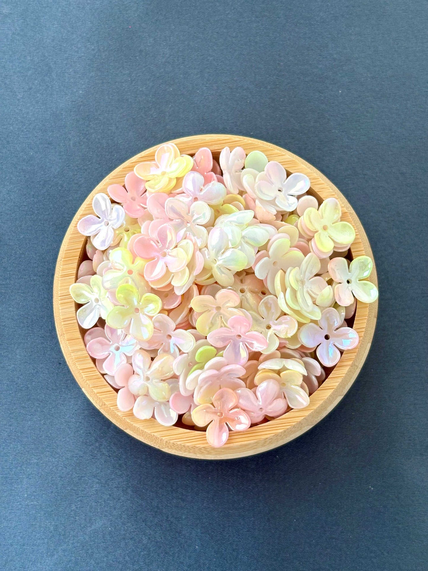 Pastel Matte Floral Acrylic Beads