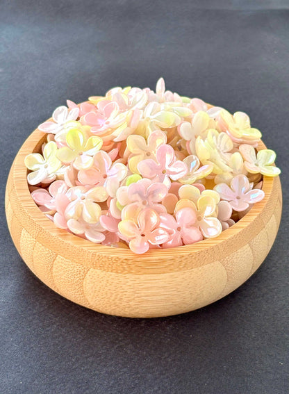 Pastel Matte Floral Acrylic Beads