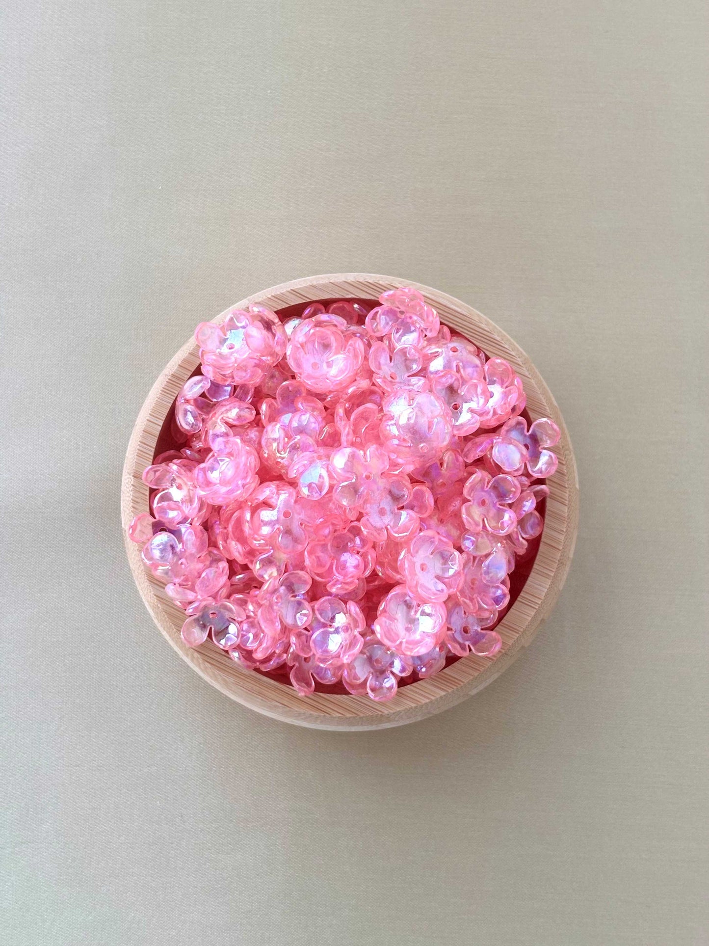 Four Petals Pink Flower Beads