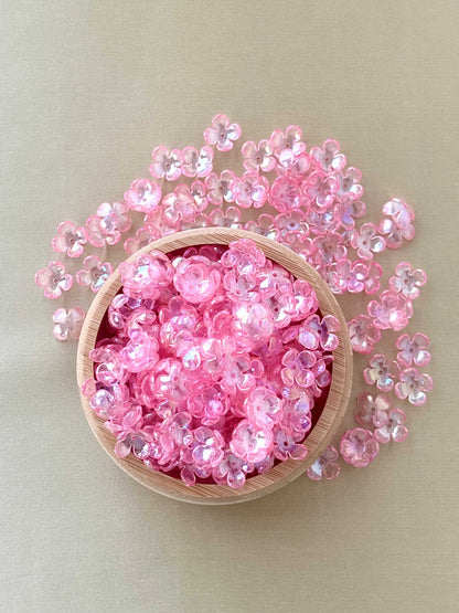 Four Petals Pink Flower Beads