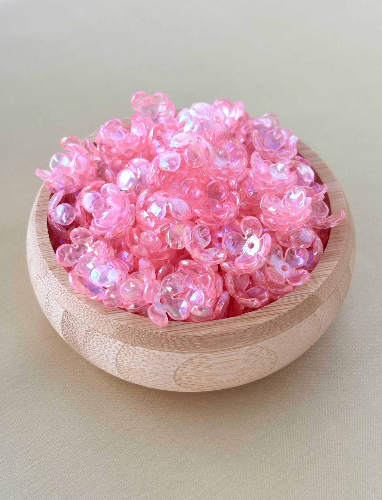 Four Petals Pink Flower Beads