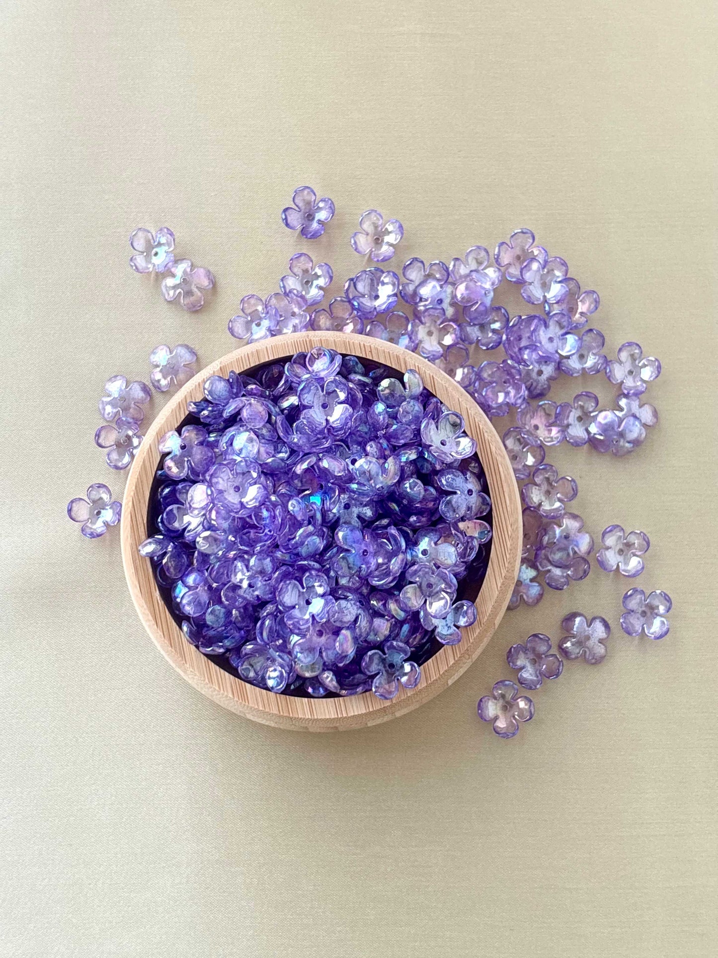 Four Petals Purple Flower Beads