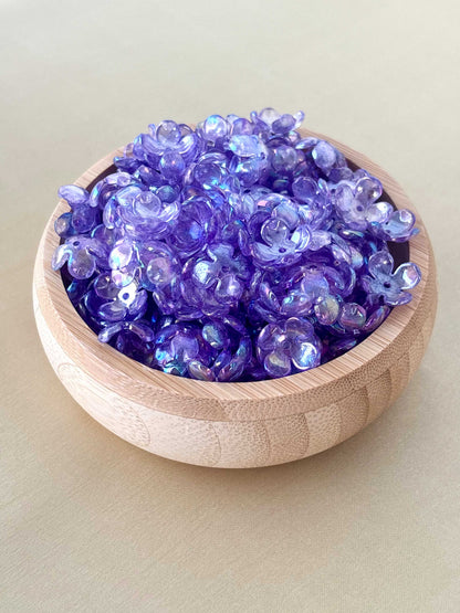 Four Petals Purple Flower Beads
