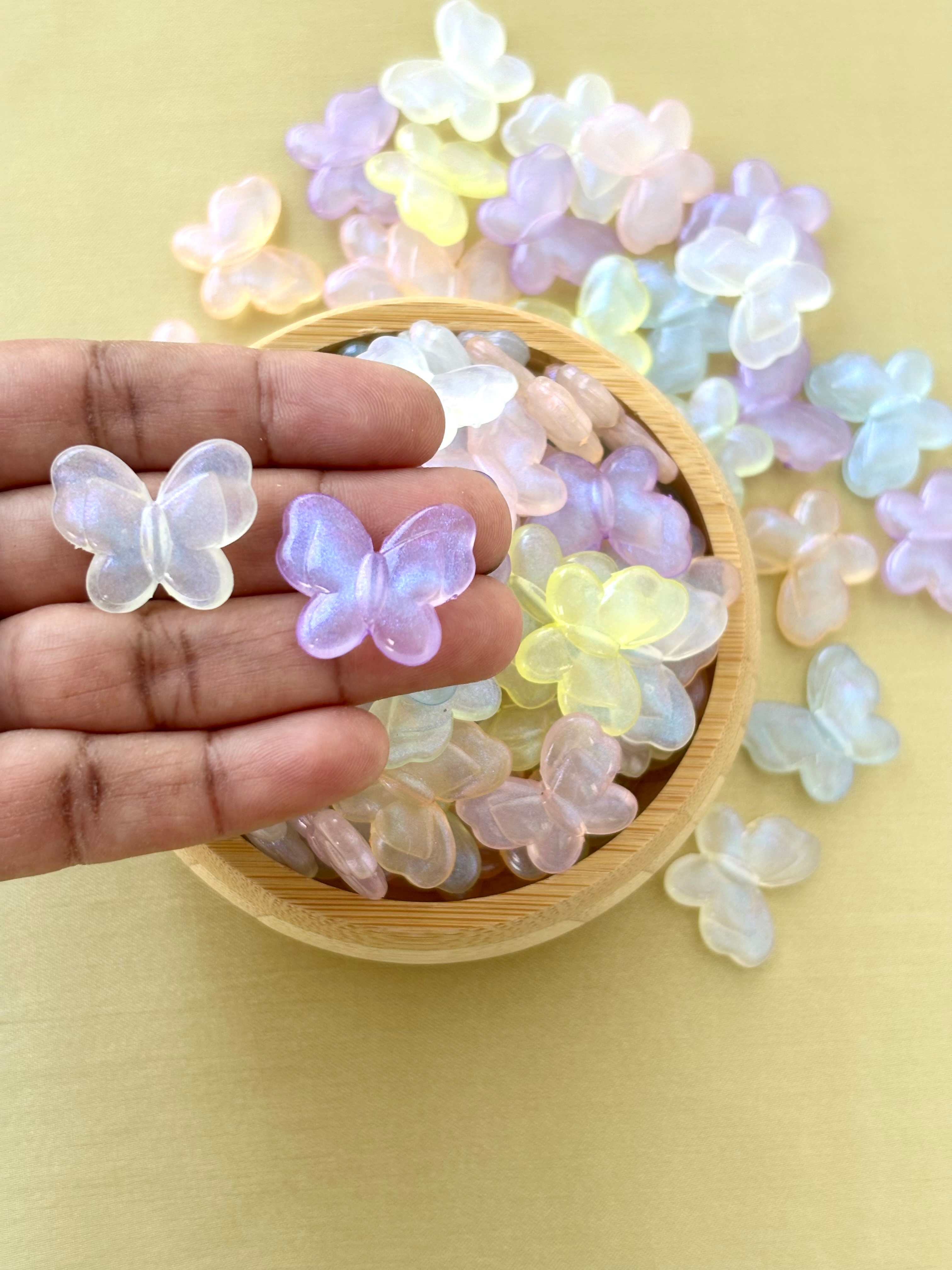 Pastel Shimmer Butterfly Beads