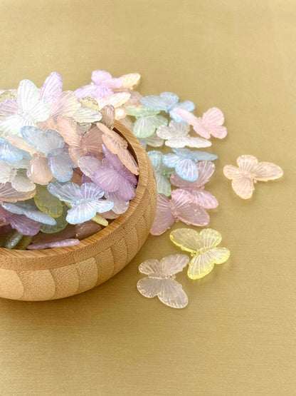 Textured Iridescent Butterfly Beads