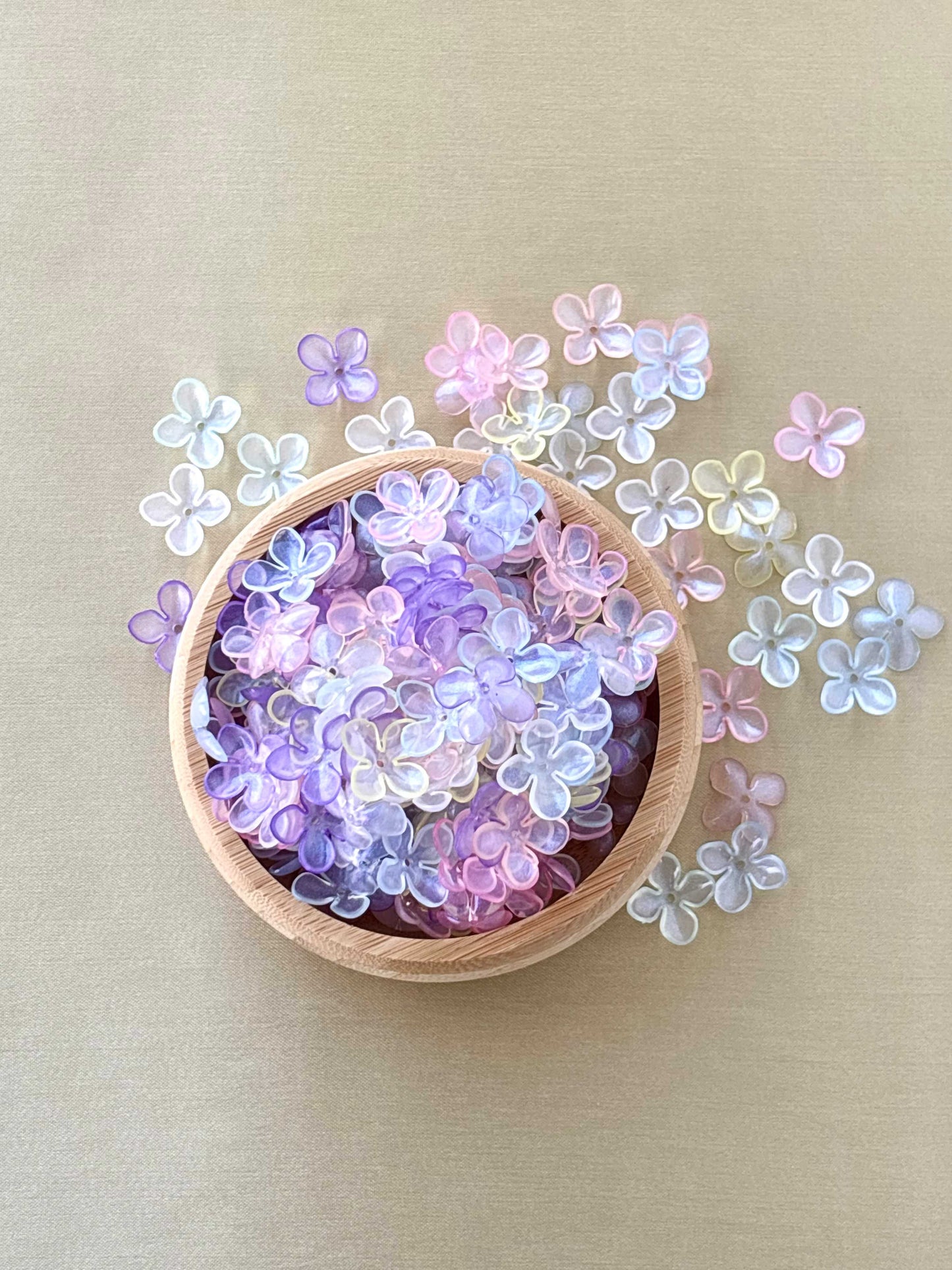 Pastel Acrylic Flower Spacer Beads