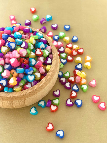 Mini Heart Beads for DIY Jewelry