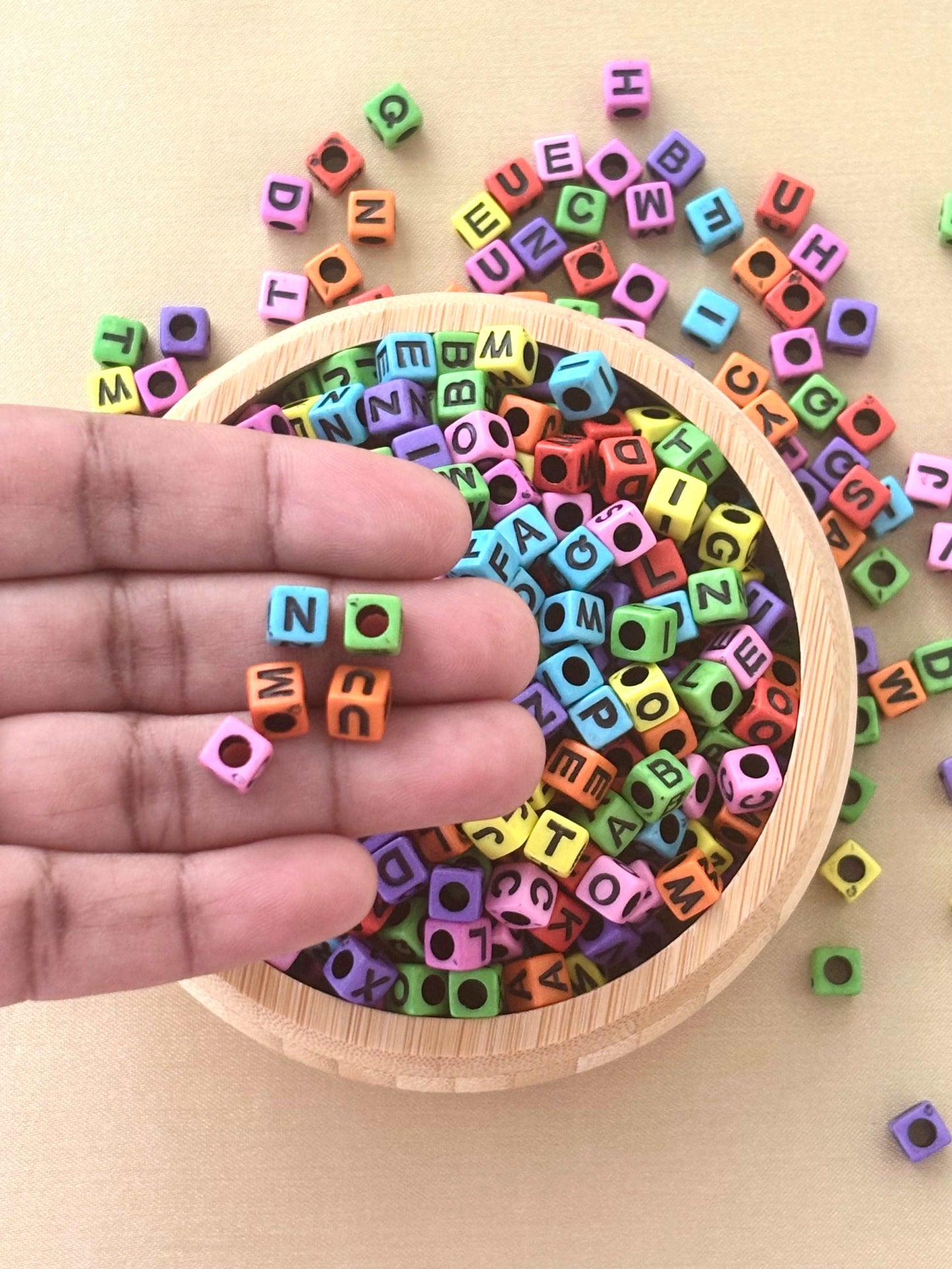 Vibrant Matte Letter Cubes