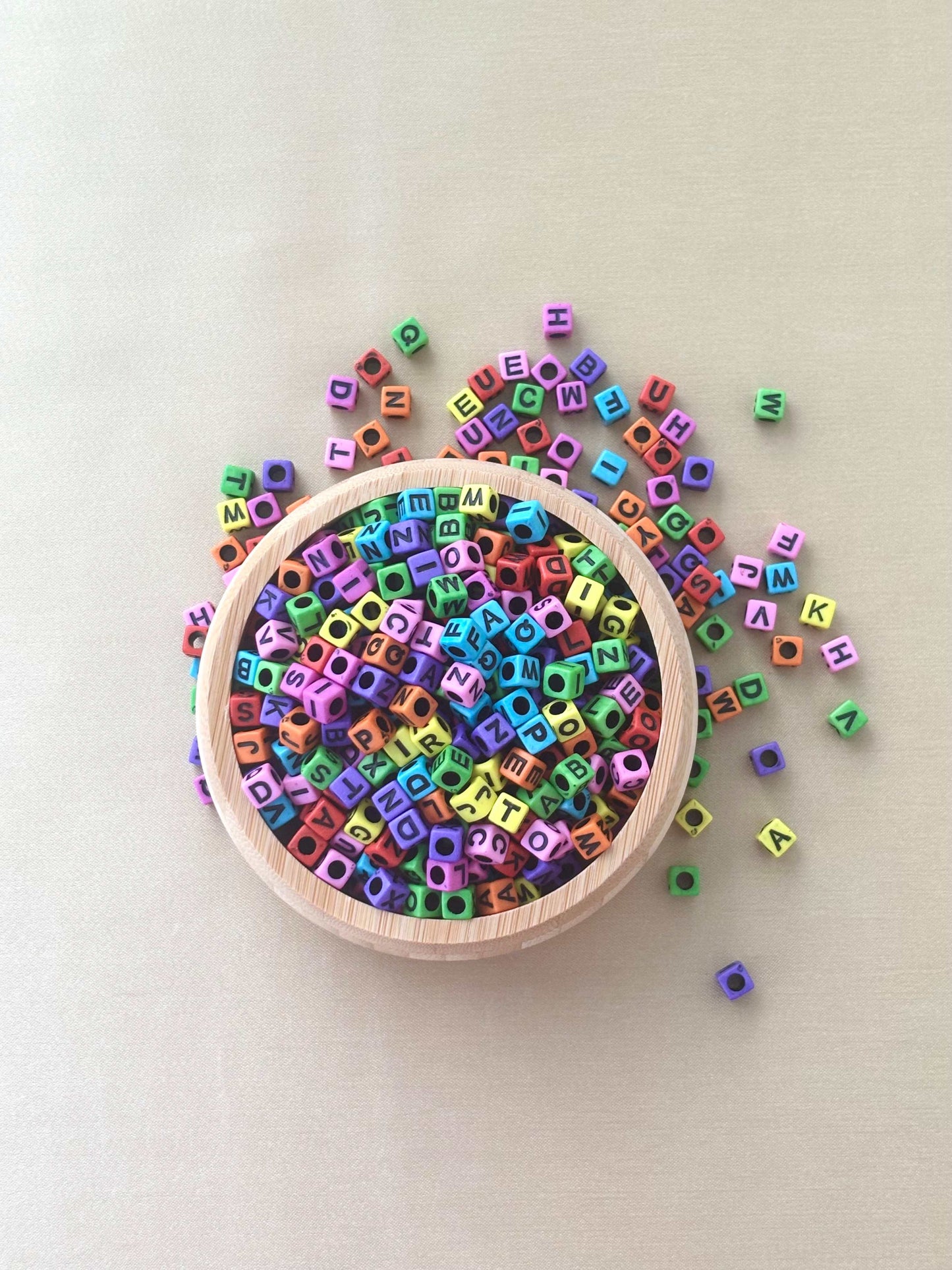 Vibrant Matte Letter Cubes