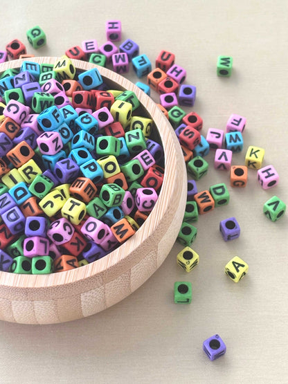 Vibrant Matte Letter Cubes