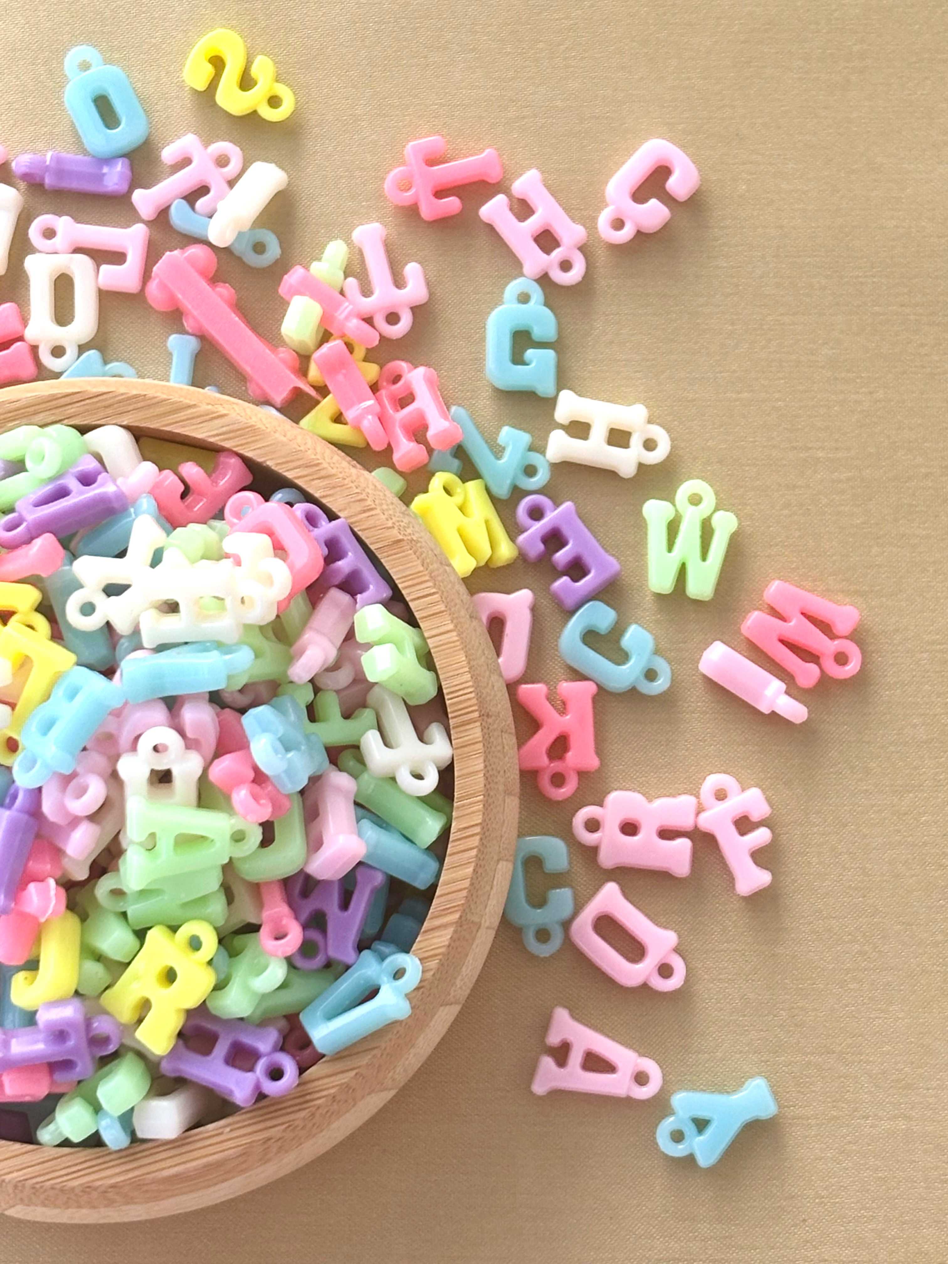 Soft-Hued Letter Beads