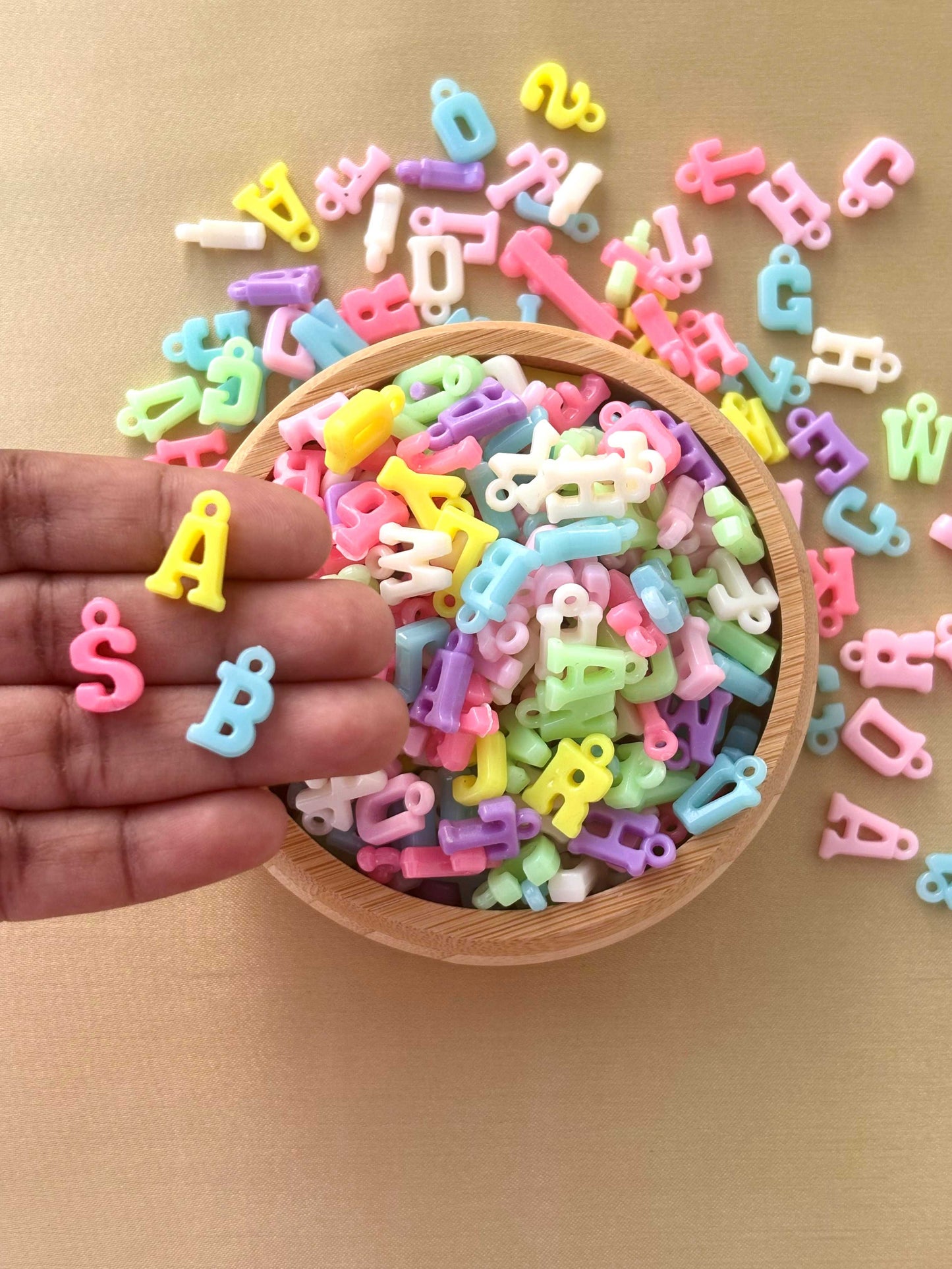 Soft-Hued Letter Beads