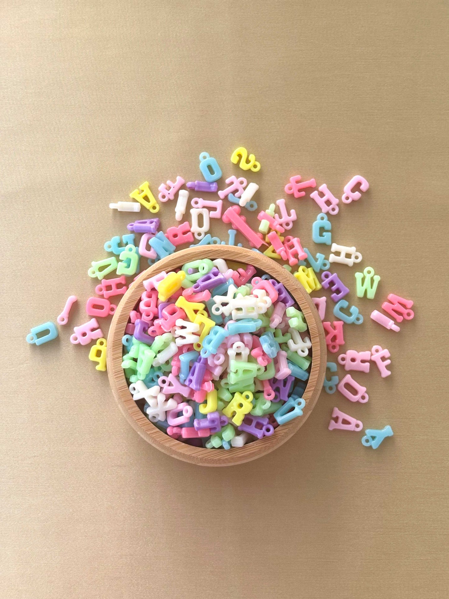 Soft-Hued Letter Beads
