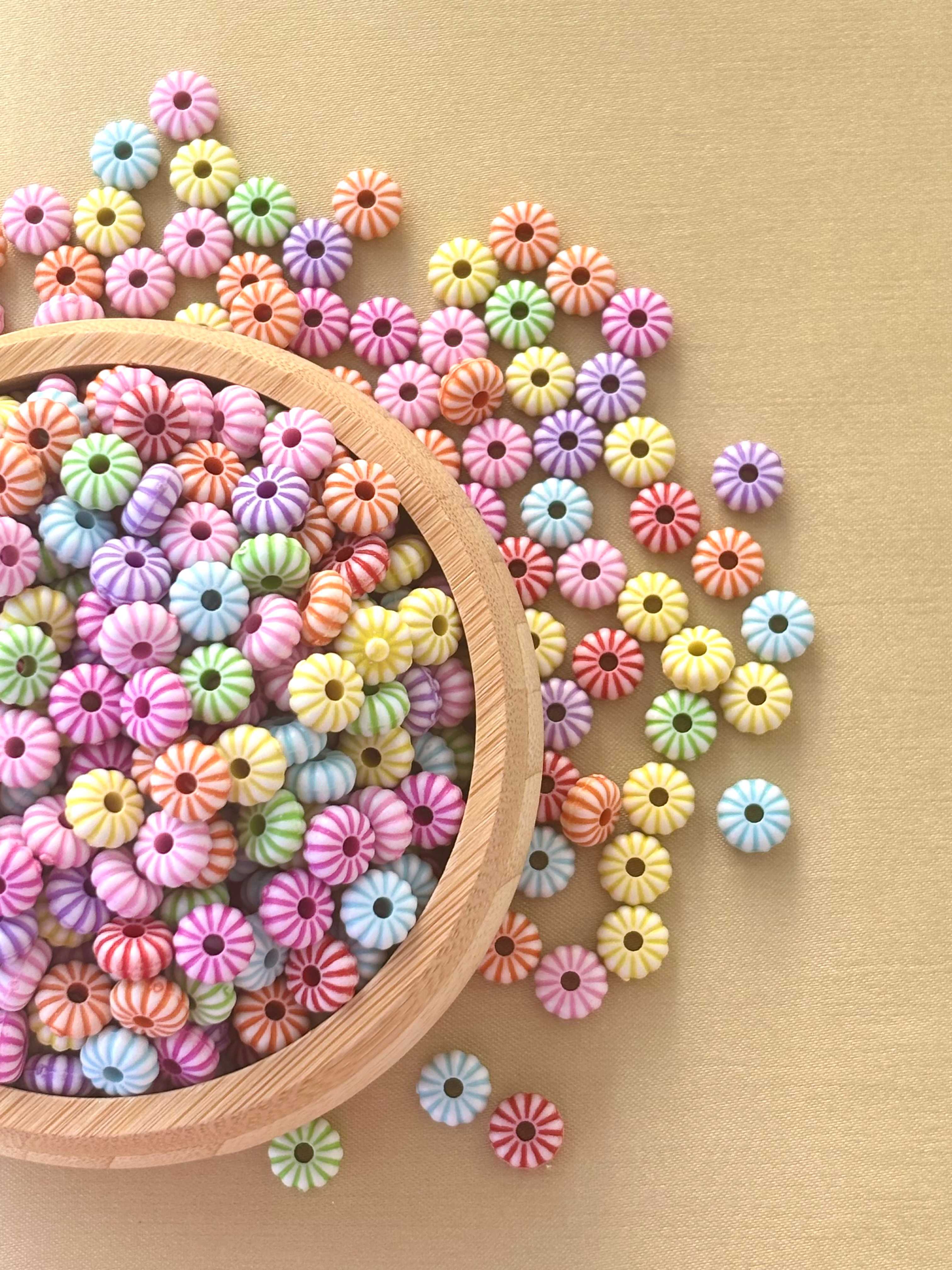 Striped Colorful Candy Beads