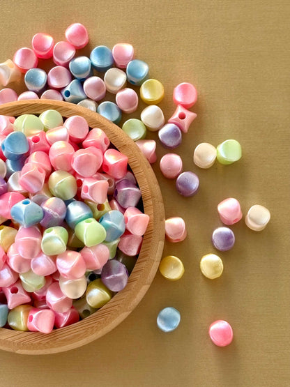 Pastel Iridescent Sugar Cube Beads