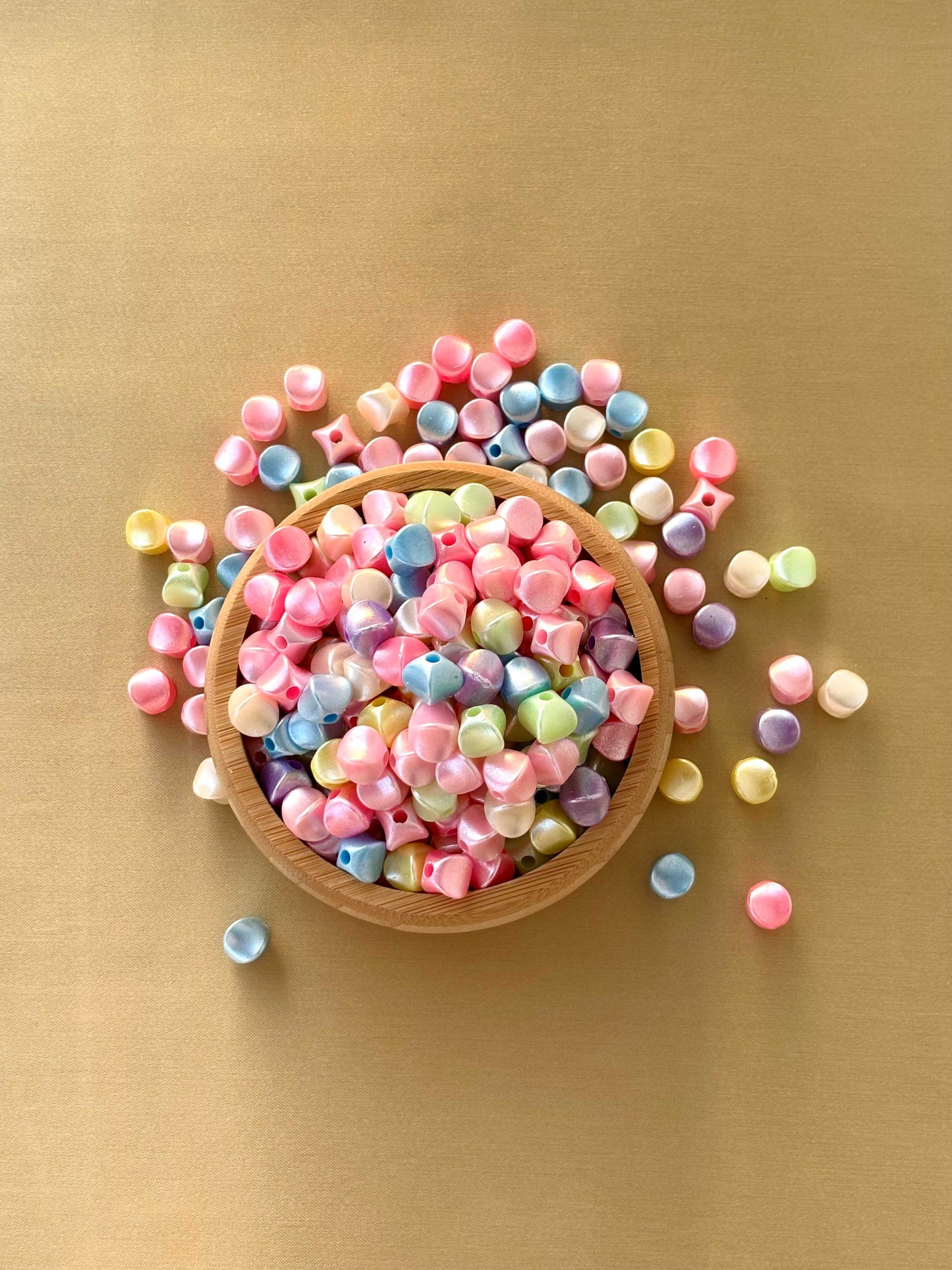 Pastel Iridescent Sugar Cube Beads