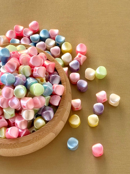 Pastel Iridescent Sugar Cube Beads