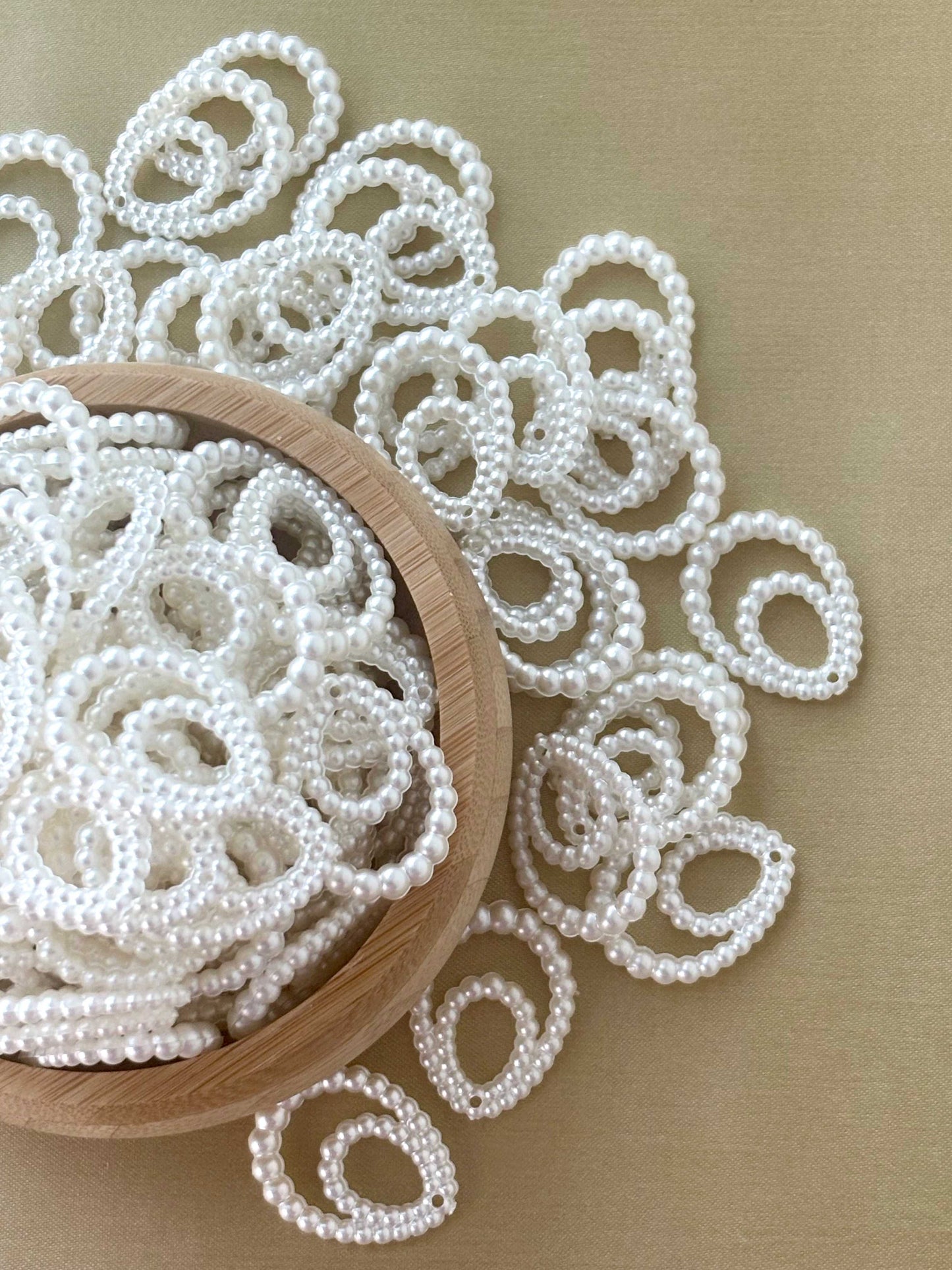 Pearl Infinity Loop Beaded Frames for Earrings and Pendants