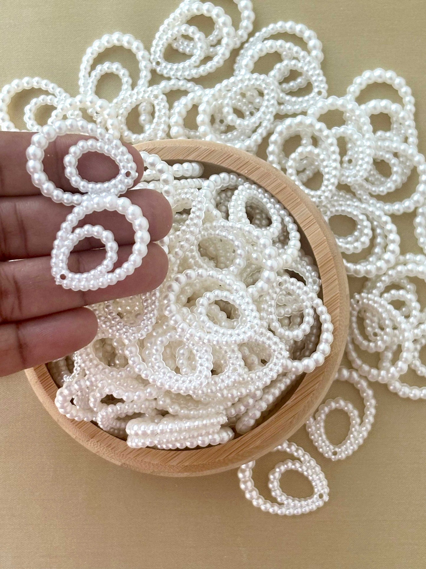 Pearl Infinity Loop Beaded Frames for Earrings and Pendants
