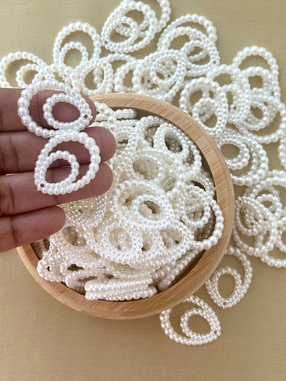 Pearl Infinity Loop Beaded Frames for Earrings and Pendants