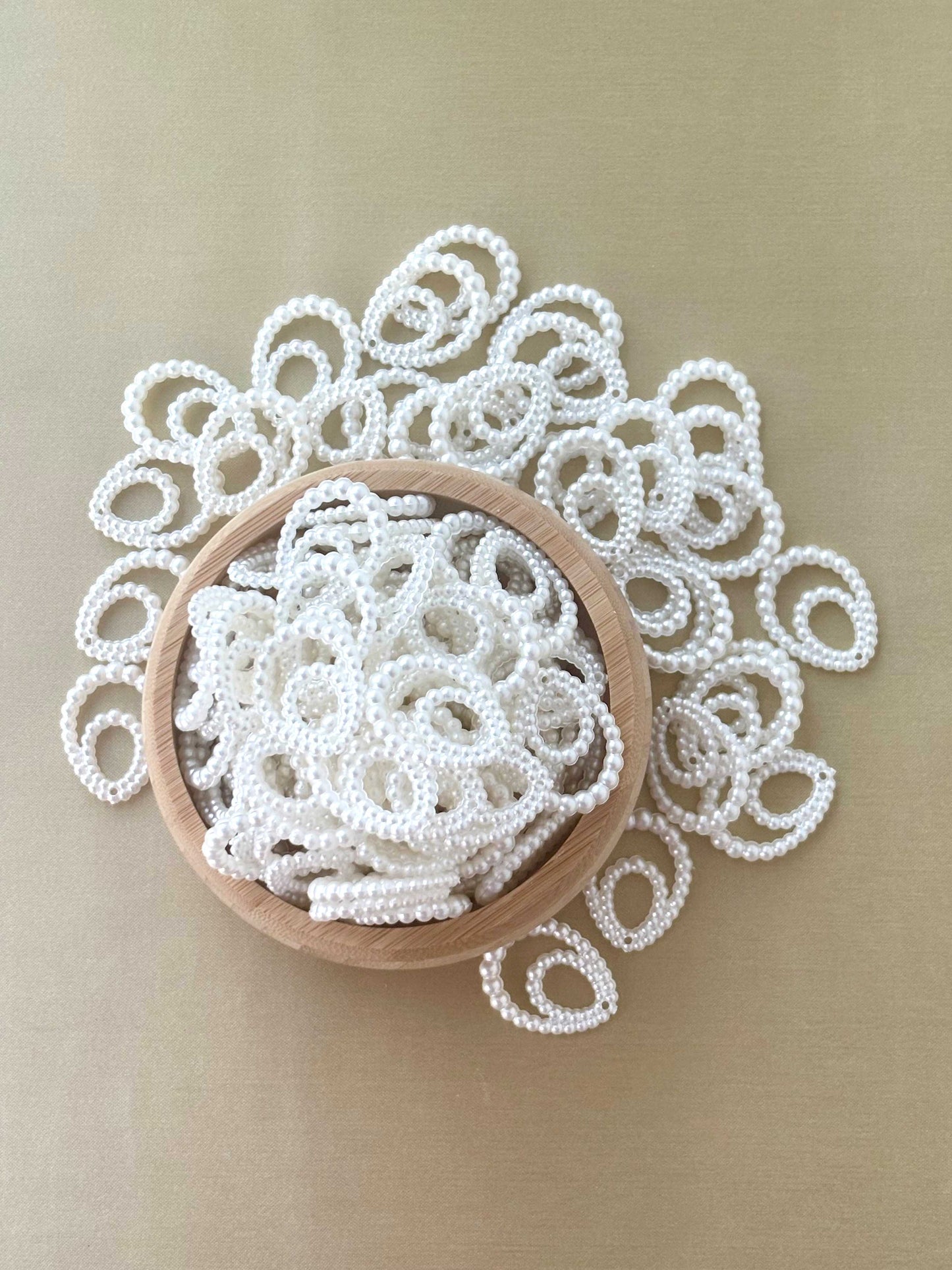 Pearl Infinity Loop Beaded Frames for Earrings and Pendants