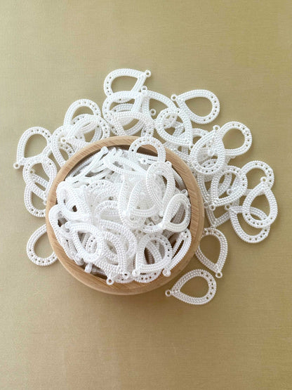 Pearl Beaded Teardrop Frame Connectors