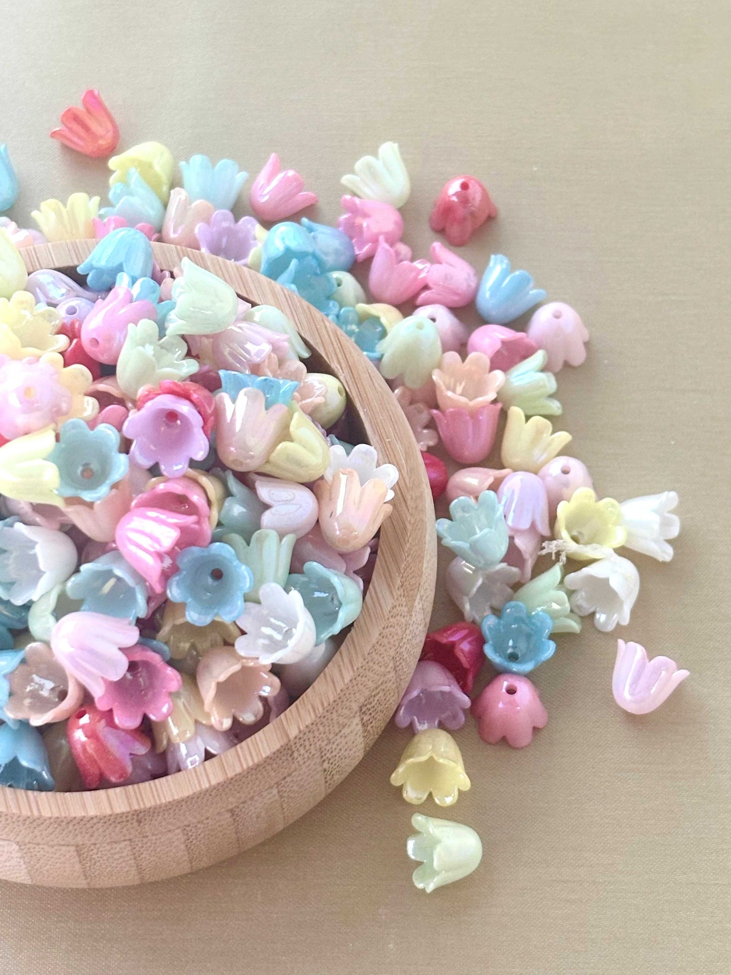 Pastel Iridescent Trumpet Flowers