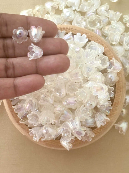 Iridescent Clear Trumpet Flowers