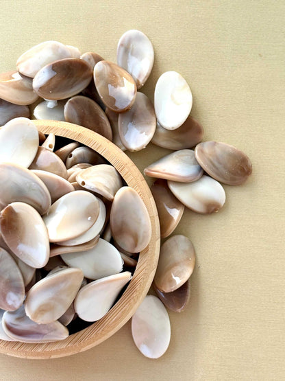 Large Marbled Earth Tone Teardrop Acrylic Beads