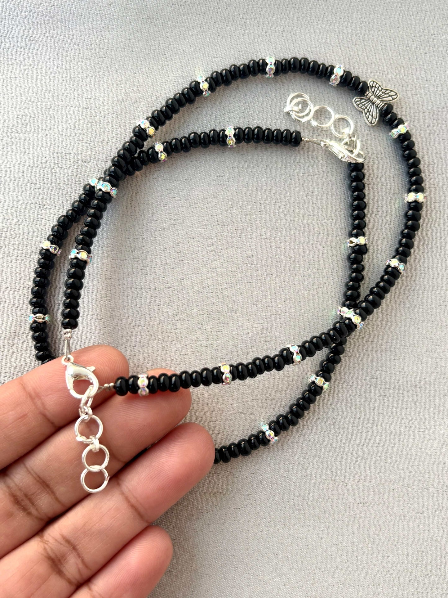 Seed Beads with Butterfly Anklets Size 10