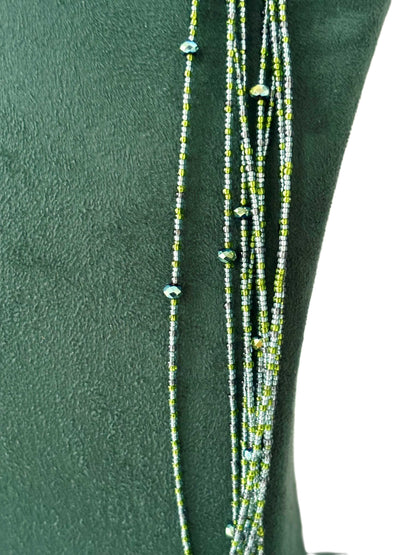 Multi-Strand Seed Bead Waterfall Necklace