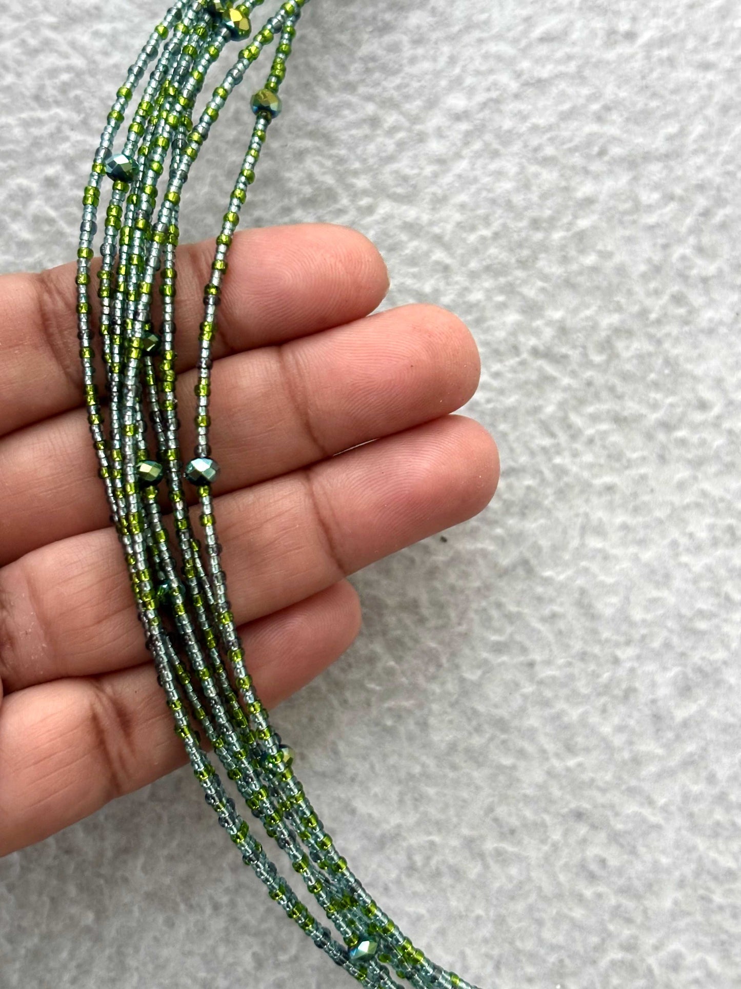 Multi-Strand Seed Bead Waterfall Necklace