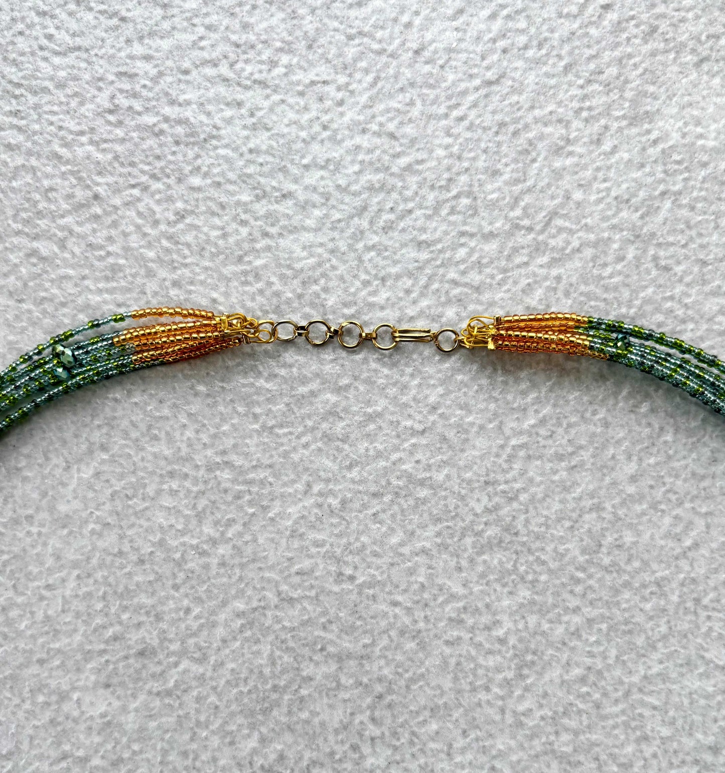Multi-Strand Seed Bead Waterfall Necklace