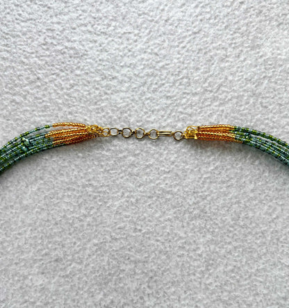 Multi-Strand Seed Bead Waterfall Necklace