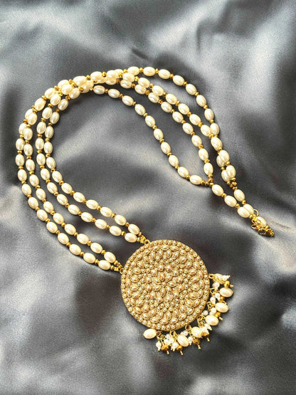 Champagne Crystal Medallion Necklace