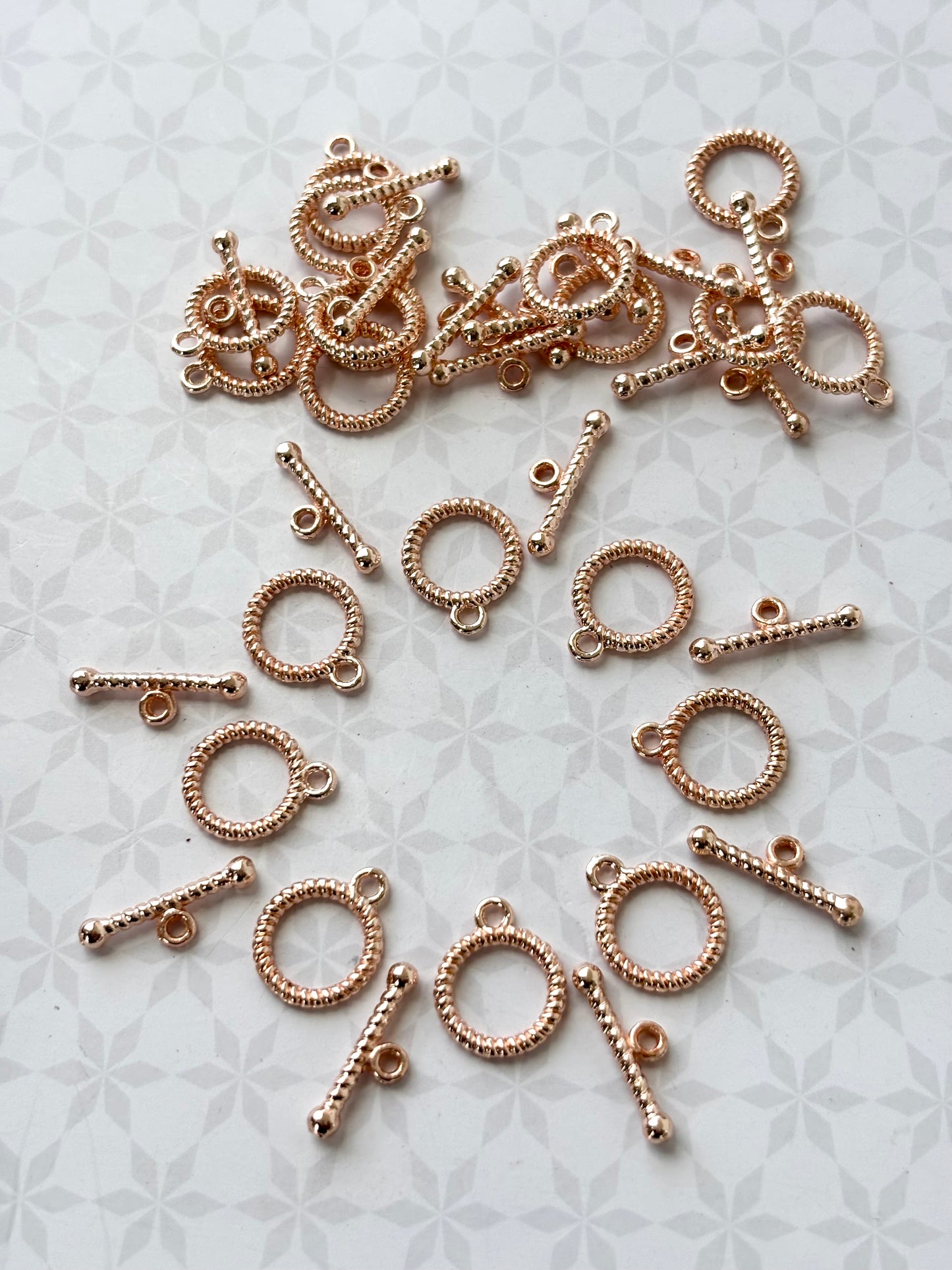 Decorative Rose Gold Toggle Clasps