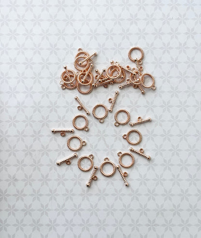 Decorative Rose Gold Toggle Clasps