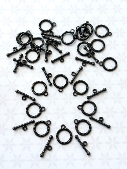 Decorative Black Metal Toggle Clasps