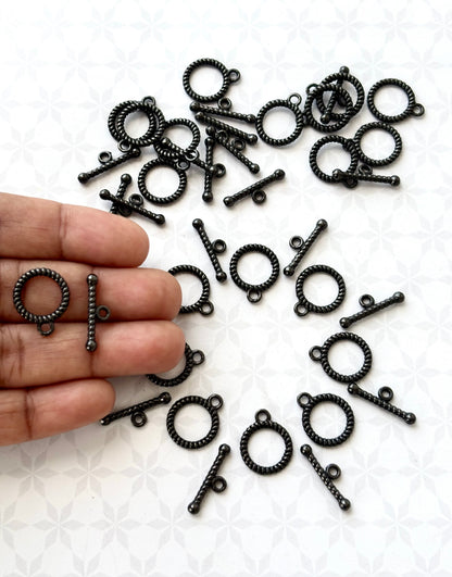 Decorative Black Metal Toggle Clasps