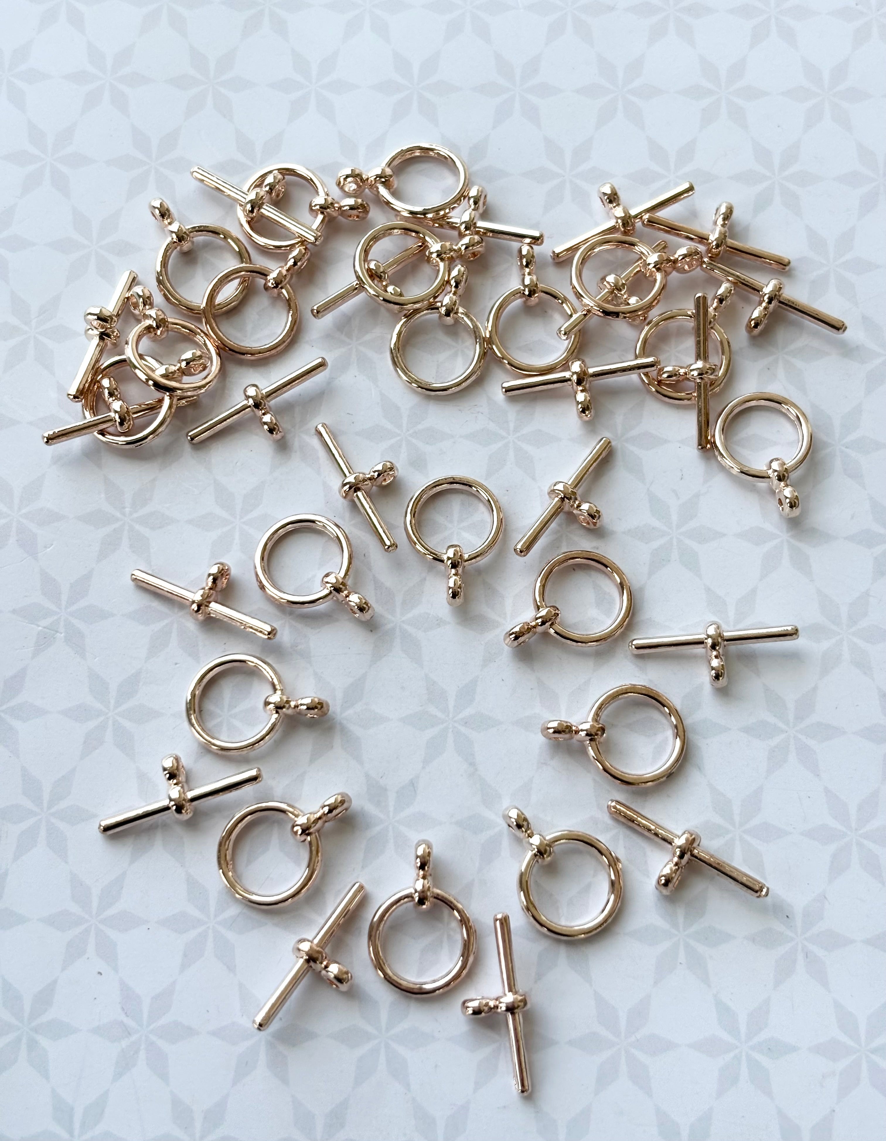 Plain Rose Gold Toggle Clasps