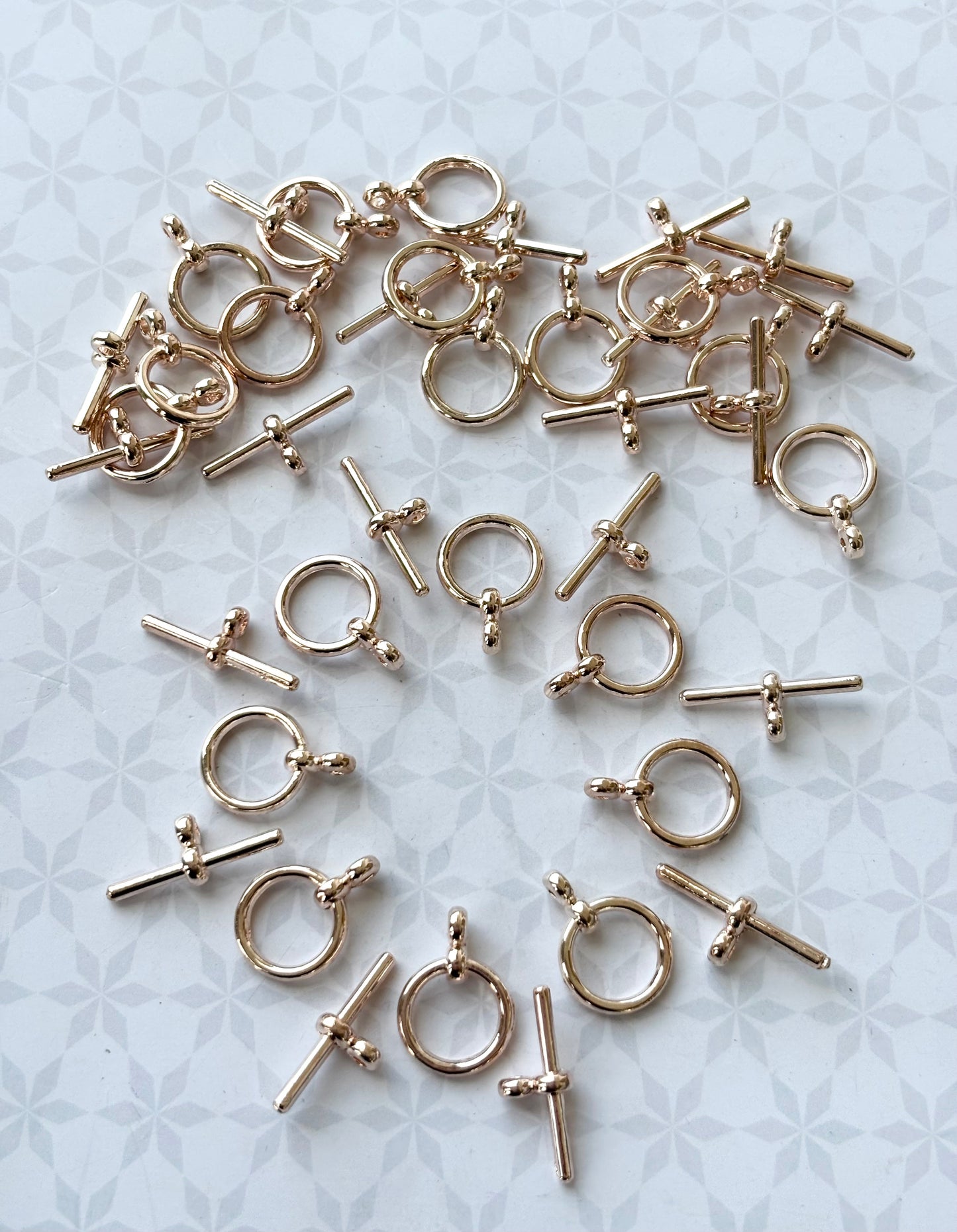 Plain Rose Gold Toggle Clasps