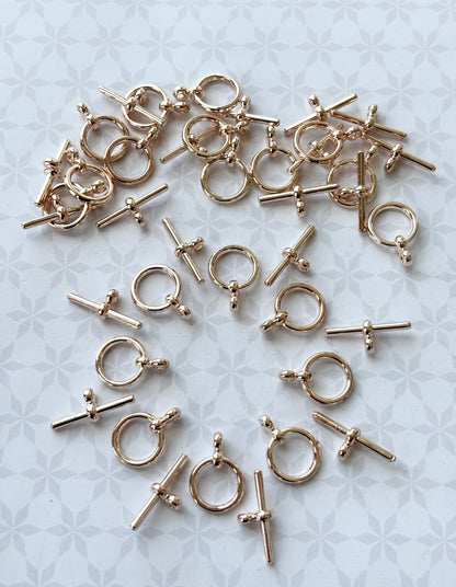 Plain Rose Gold Toggle Clasps