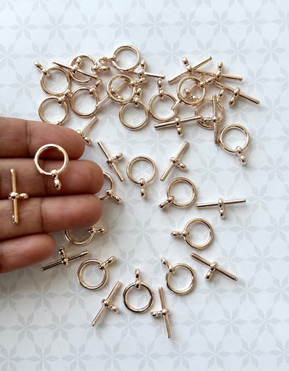 Plain Rose Gold Toggle Clasps